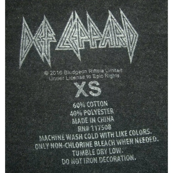 Def Leppard Tee Shirt Gray 80s Style Concert Festival alt egirl Rock Punk Grunge - Picture 8 of 9